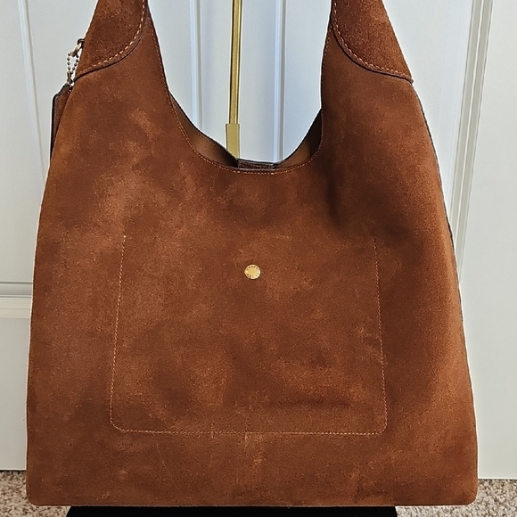 Coach Brooklyn Shoulder Bag 39 - Suede Warm Brown - EUC - Picture 7 of 11
